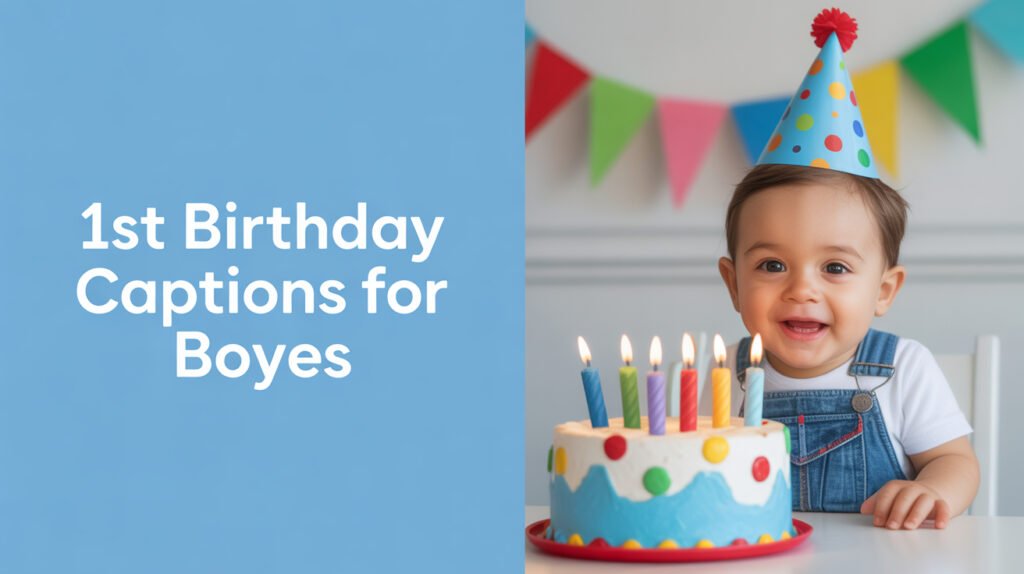 1st Birthday Captions for Boys
