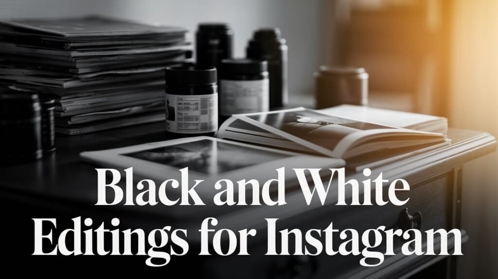 Black and White Editing Captions for Instagram