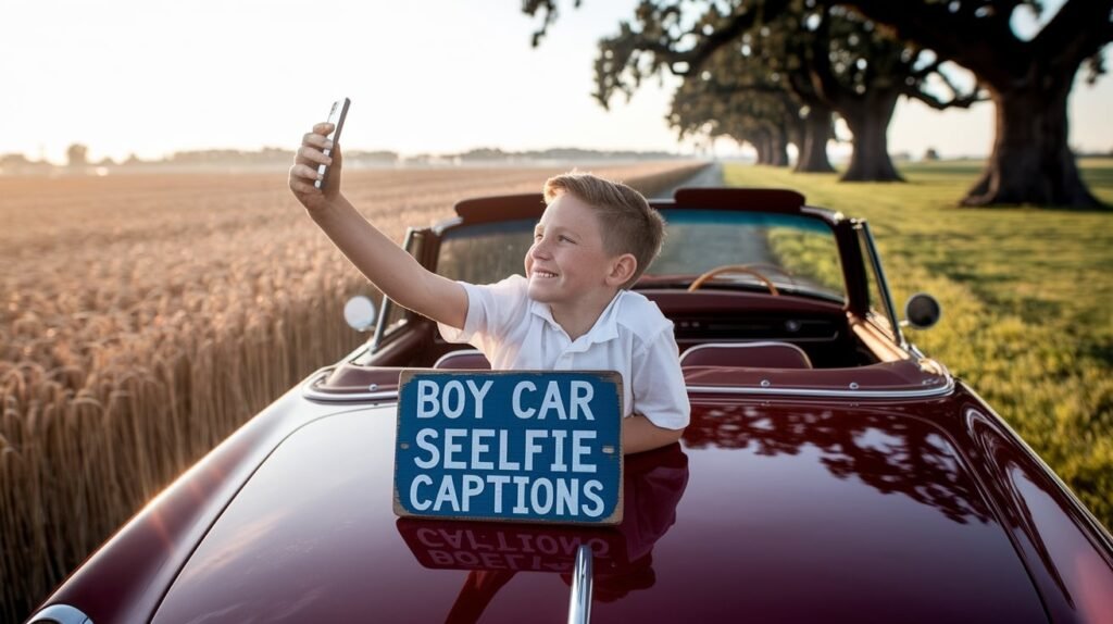 Boy Car Selfie Captions