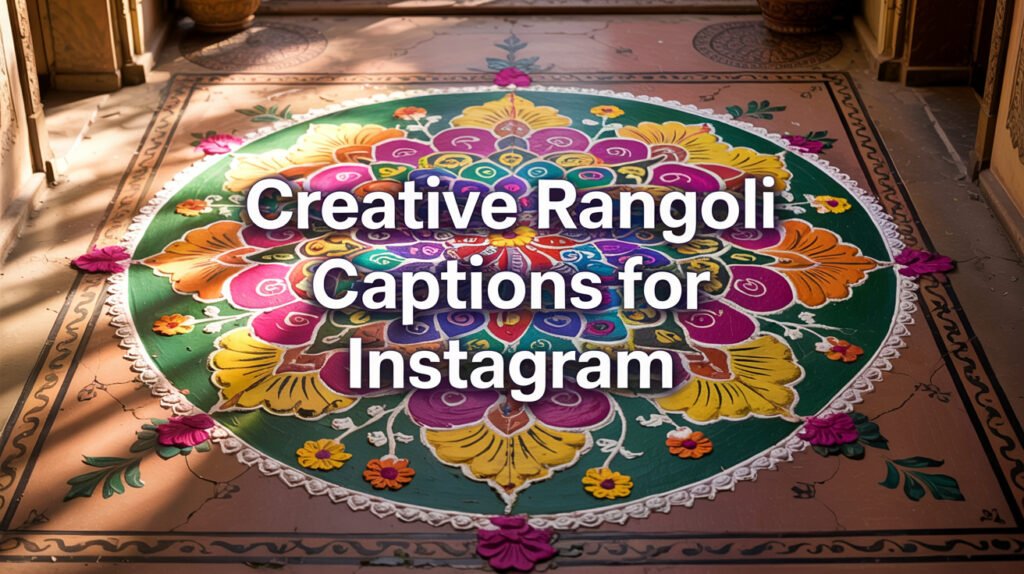 Creative Rangoli Captions for Instagram