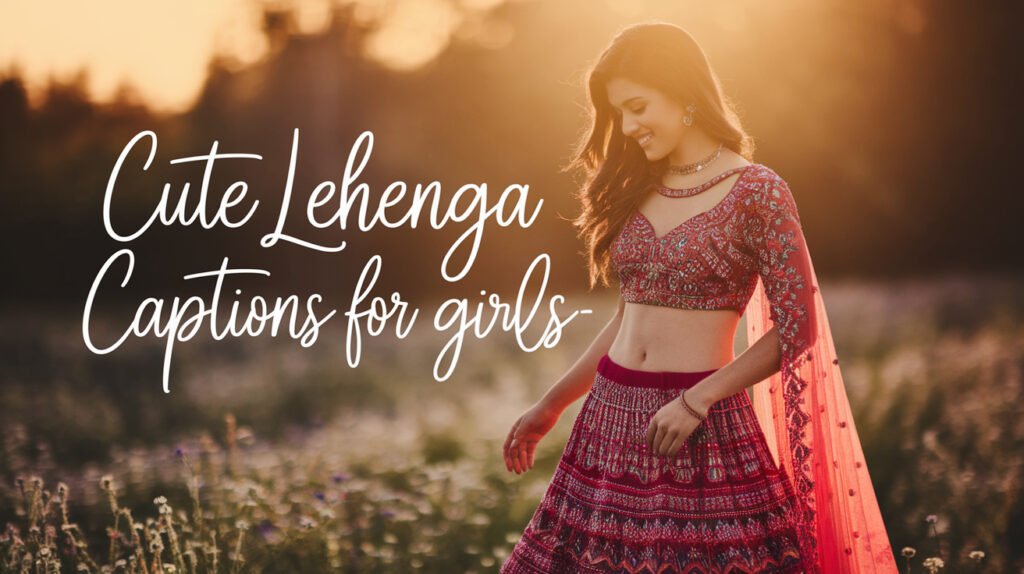 Cute Lehenga Captions For Girls