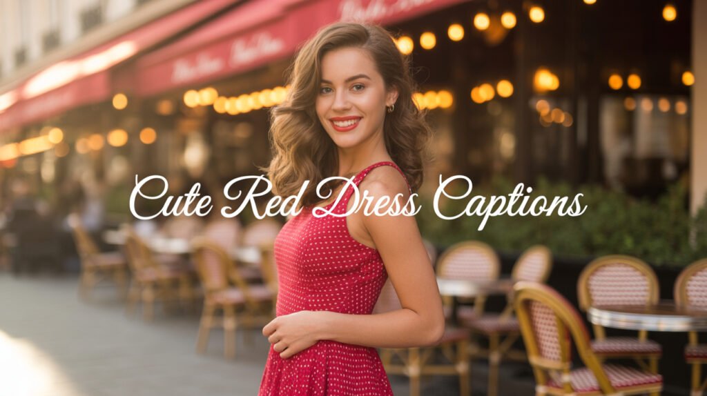 Cute Red Dress Captions