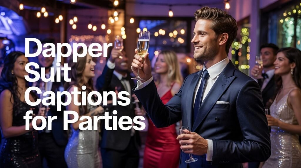 Dapper Suit Captions for Parties