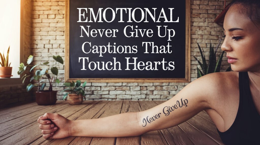 Emotional Never Give Up Captions That Touch Hearts