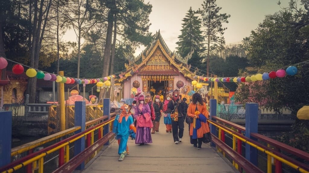 Festival Temple Captions For Colorful Moments