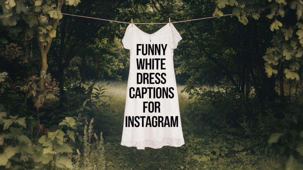 Funny White Dress Captions for Instagram