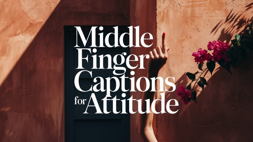 Middle Finger Captions for Attitude