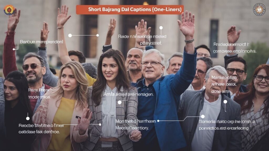 Short Bajrang Dal Captions (One-liners)