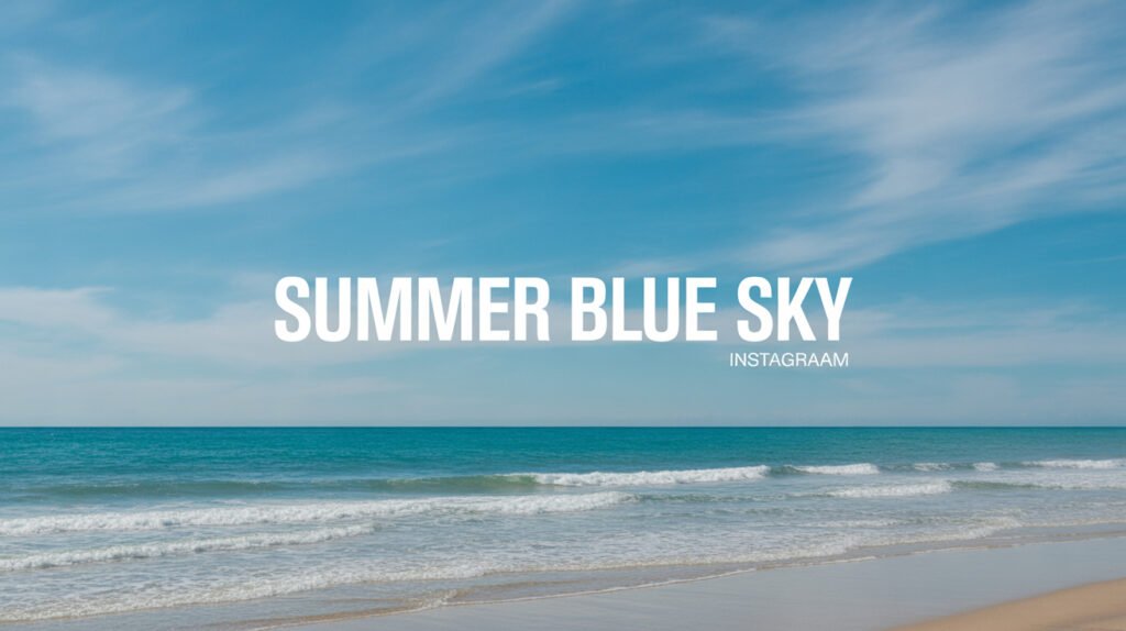 Summer Blue Sky Captions for Instagram