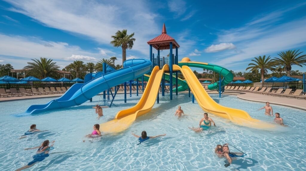 Summer Water Park Captions