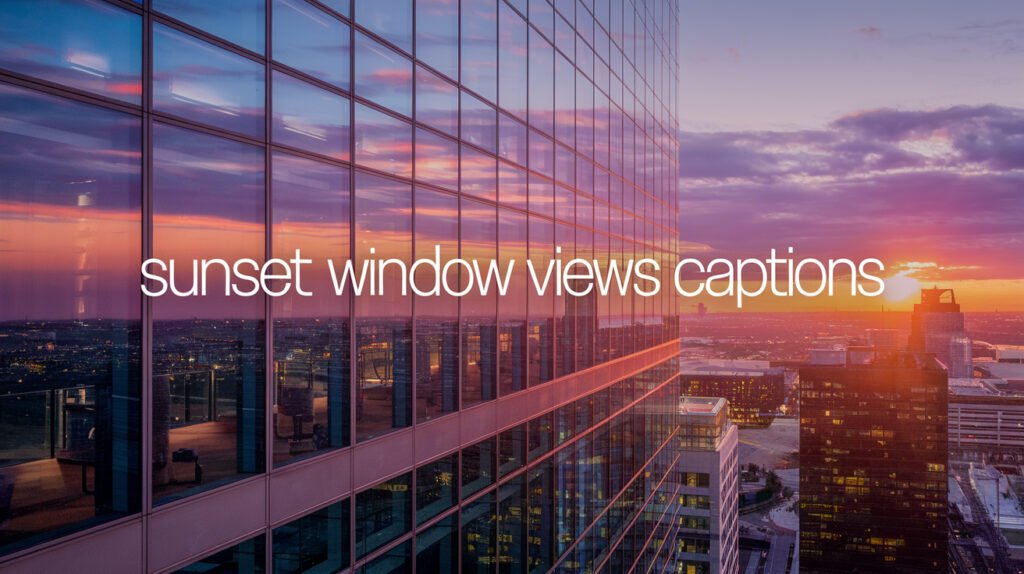 Sunset Window Views Captions
