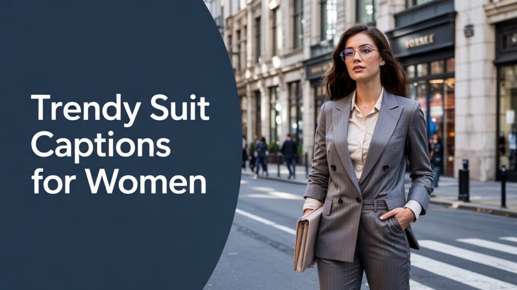 Trendy Suit Captions for Women