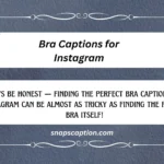 Bra Captions for Instagram