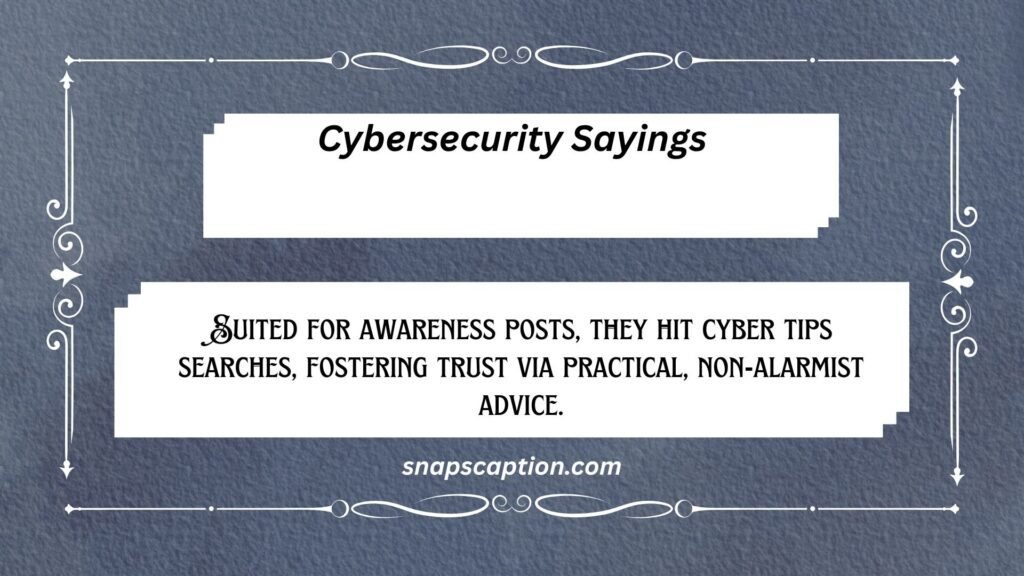 Cybersecurity Sayings